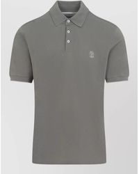 Brunello Cucinelli - Cotton Short-Sleeve Piqué Polo Shirt - Lyst