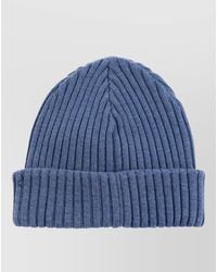 Paul & Shark - Wool Beanie Folded Cuff Ribbed Design - Lyst