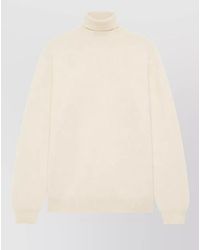 Lardini - Ribbed Wool Cashmere High Neck Sweater - Lyst