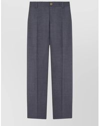 Versace - Tailored Straight Leg Trousers Belt Loops - Lyst