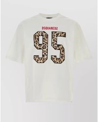 DSquared² - Oversize Crew Neck Graphic Print T Shirt - Lyst