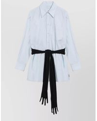 MM6 by Maison Margiela - Cotton Long-Sleeve Shirt - Lyst