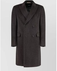 BOSS - Alpaca Wool Double-Breasted Coat - Lyst