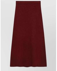 Max Mara - High Waist Skirt Ribbed Hem Detail - Lyst