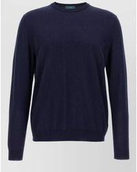 Zanone - Cotton Crew Neck Long Sleeve Jumper - Lyst
