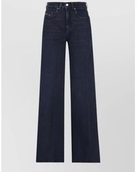 DIESEL - High Waist Wide Leg Five Pocket Jeans - Lyst