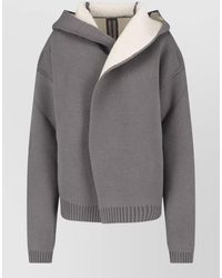 Rick Owens - Hooded Knitwear Soft Texture Ribbed Cuffs - Lyst