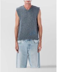 ERL - Wool Knit Sleeveless V-Neck Sweater Vest - Lyst