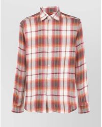 Barena - Checked Cotton Blend Shirt - Lyst