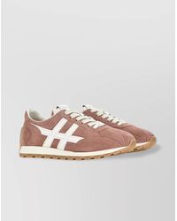 Hogan - Suede Sneakers With Contrast Stripes And Rubber Sole - Lyst