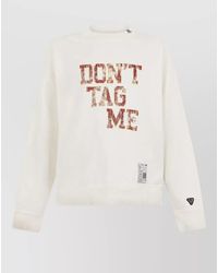 Maison Mihara Yasuhiro - Cotton Long-Sleeve Text-Print Top - Lyst