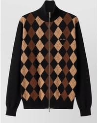 Miu Miu - Cashmere Cardigan Argyle Pattern High Neck - Lyst