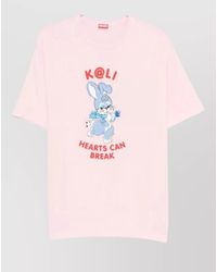 KENZO - Printed Cotton Crewneck T-Shirt - Lyst