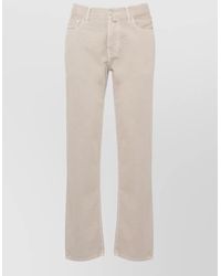 Jacob Cohen - Straight Leg Cotton Jeans Contrast Stitching - Lyst
