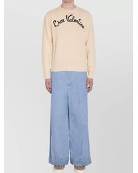 Valentino Garavani - Cotton Oversized Wide-Leg Trousers - Lyst