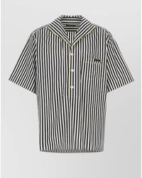 Dolce & Gabbana - Poplin Shirt Short Sleeves Striped Piping - Lyst