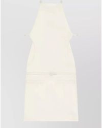 Courreges - Belted Mini Dress Halter Cut Out - Lyst