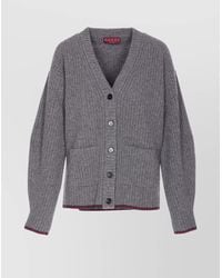 Gucci - V-Neck Cardigan With Long Sleeves And Pockets - Lyst