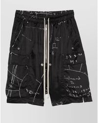 Rick Owens - Printed Wide-Leg Knee-Length Cargo Shorts - Lyst