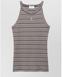 Filippa K - Striped Fine-Ribbed Halterneck Tank Top - Lyst