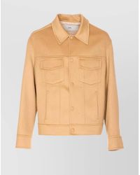 Ami Paris - Jacket With Chest Pockets And Collared Design - Lyst