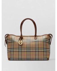 Burberry - Medium Check Tote Bag Hardware Top Handles - Lyst