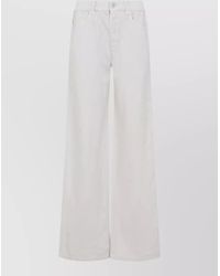 Brunello Cucinelli - Cotton Linen Wide-Leg Trousers - Lyst
