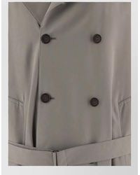 Giorgio Armani - Oversized Double-Breasted Trench Coat - Lyst