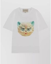 Valentino - Cotton Relaxed-Fit Printed Crew-Neck T-Shirt - Lyst