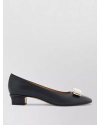 Ferragamo - Vara 2.0 Leather Pumps Almond Toe Bow - Lyst