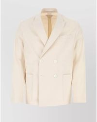 Prada - Cotton Double-Breasted Blazer - Lyst