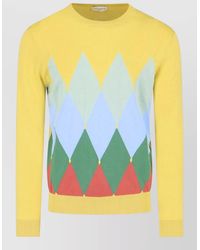 Ballantyne - Argyle Knit Crew Neck Sweater Long Sleeves - Lyst