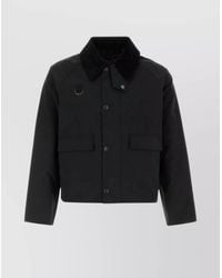 Barbour - Cotton Blend Jacket Collar Detail - Lyst