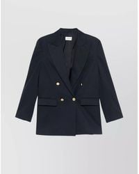 P.A.R.O.S.H. - Textured Double-Breasted Blazer - Lyst