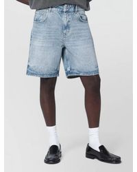 Represent - Denim Shorts Belt Loops Faded Wash - Lyst
