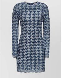 DIESEL - Textured Slim-Fit Long-Sleeve Mini Dress - Lyst
