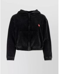 Alexander Wang - Velour Regular-Fit Sweatshirt - Lyst