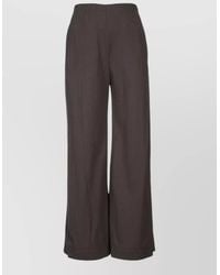 Harris Wharf London - High Waist Wide Leg Trousers Rayon - Lyst