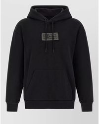 MM6 by Maison Margiela - Cotton Logo-Patch Hoodie - Lyst