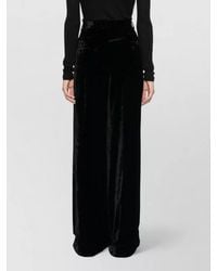 Rick Owens - High Waist Velvet Tailored Wide Leg Pants - Lyst