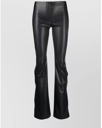Coperni - Flared High-Waisted Trousers With Faux Leather Texture - Lyst