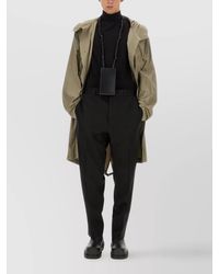 Jil Sander - Long Length Logo Hooded Parka With Side Pockets - Lyst