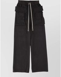 Rick Owens - Cotton Wide-Leg Cargo Trousers - Lyst