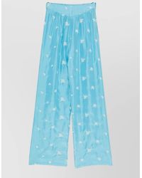 forte_forte - Silk Trousers Floral Embroidery Wide Leg - Lyst