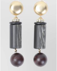 Giorgio Armani - Crystal Embellished Clip On Earrings - Lyst