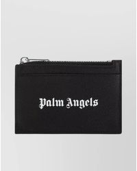 Palm Angels - Leather Logo Print Zip Card Holder - Lyst