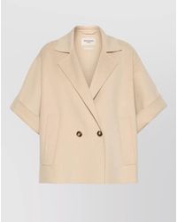 Weekend by Maxmara - Wool Oversized Short-Sleeve Double-Breasted Coat - Lyst