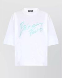 Balmain - Cotton Oversized Logo Print T-Shirt - Lyst