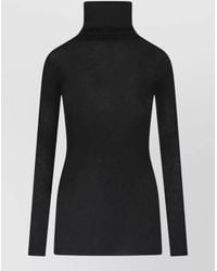 Rick Owens - Wool Ribbed Turtleneck Long-Sleeve Sweater - Lyst