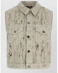 Haikure - Ryder Bull Denim Sleeveless Pocket Vest - Lyst